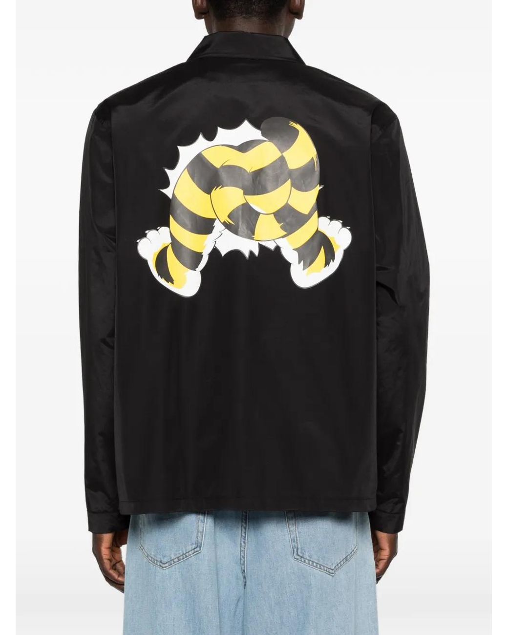 KENZO Black Buttoned Shirt Jacket for men
