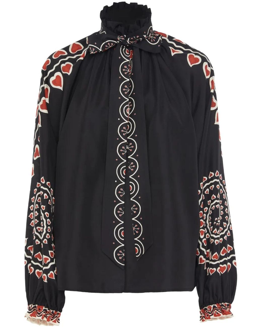 LaDoubleJ Black 'Cerere' Silk Blouse