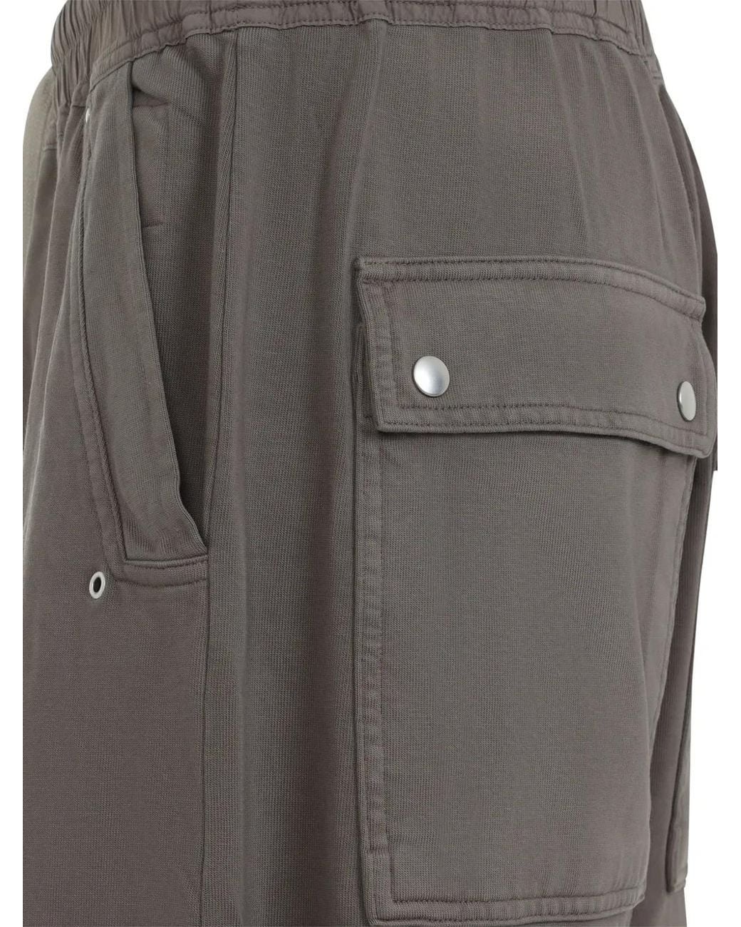Rick Owens Gray Drawstring Wide-Leg Trousers for men