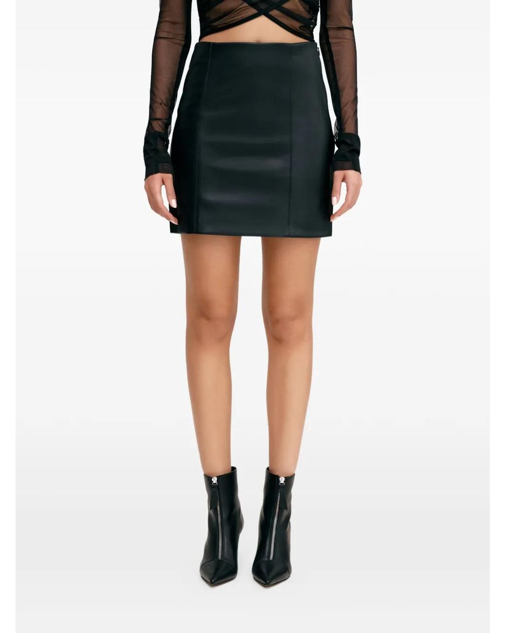 MARCELLA Black Ellwood Zip-Fastening Short Skirt