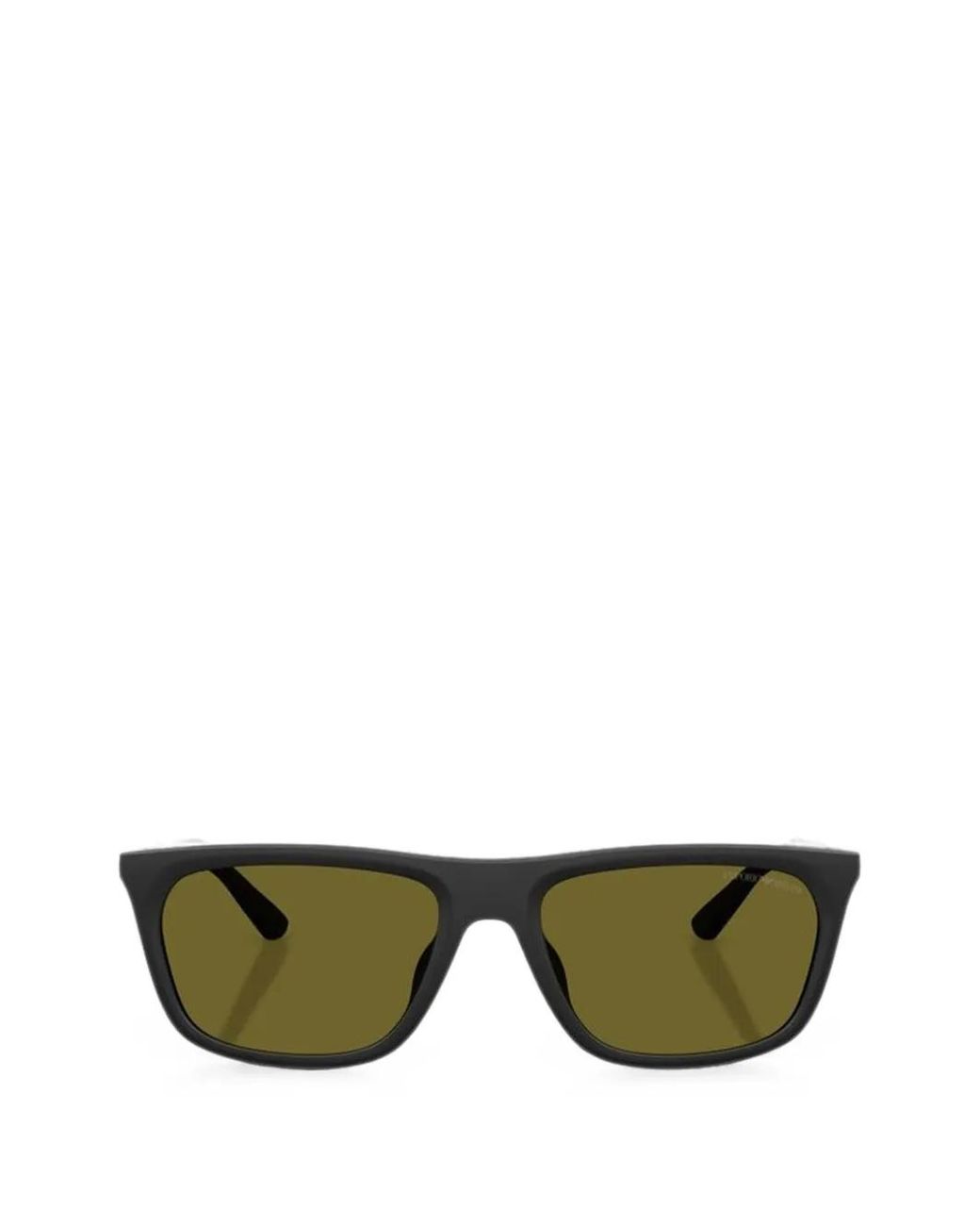 Emporio Armani Green Lunettes De Soleil À Monture Rectangulaire for men