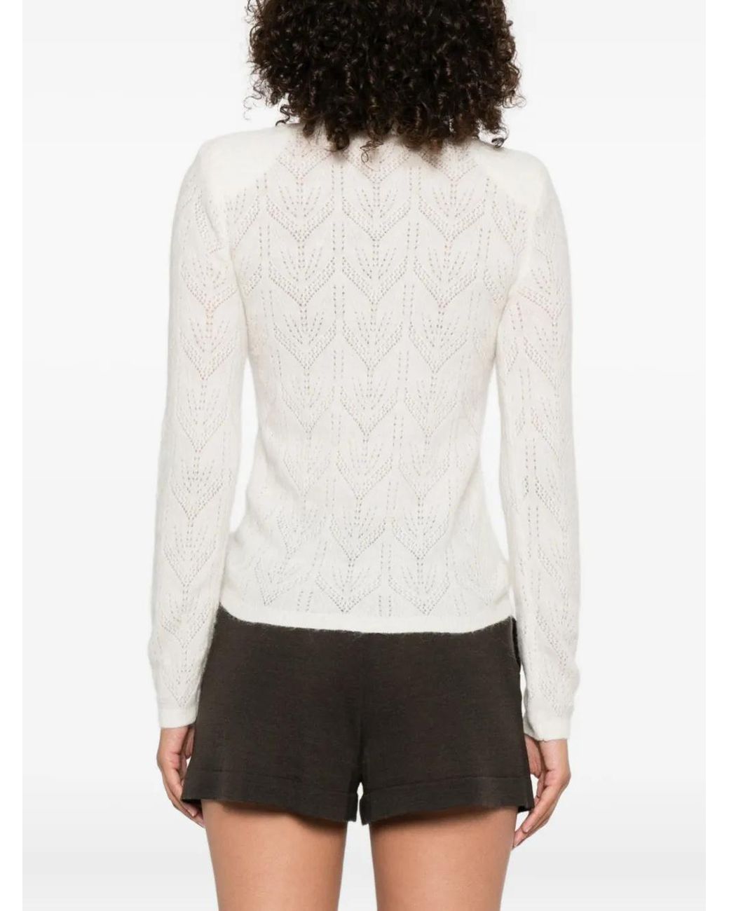 P.A.R.O.S.H. White Roll-Neck Sweater