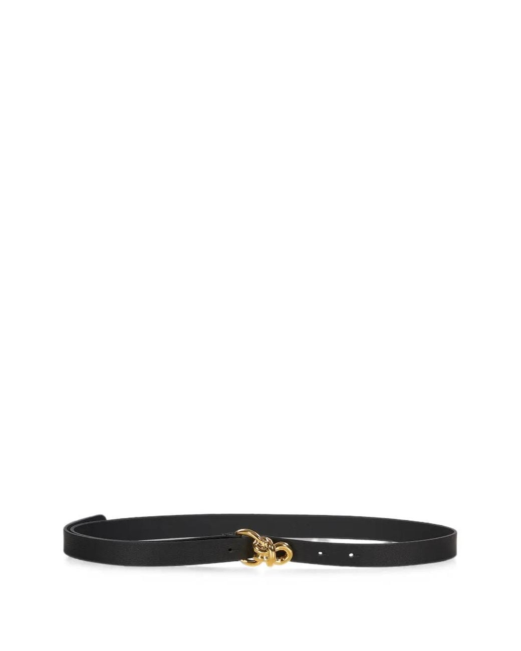 Tagliatore White Knot-Detail Leather Belt