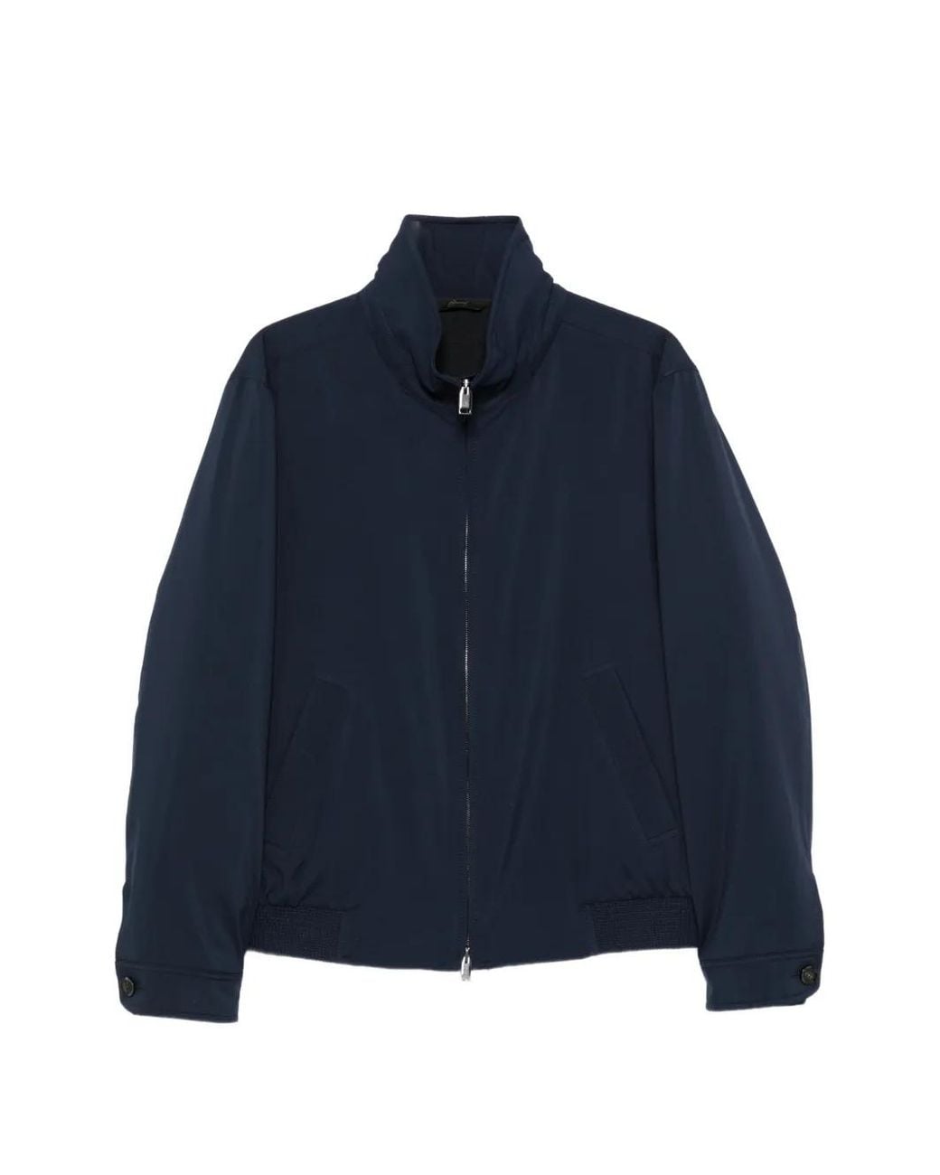 Brioni Blue Veste Bomber À Fermeture Zippée for men