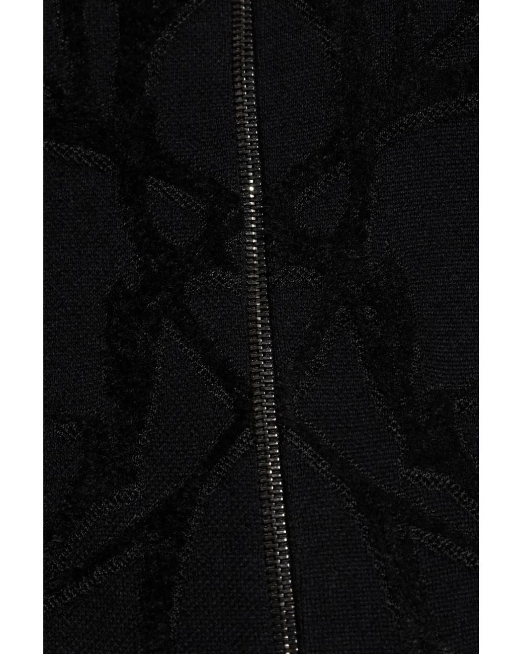 Versace Black Zip-Up Cardigan for men