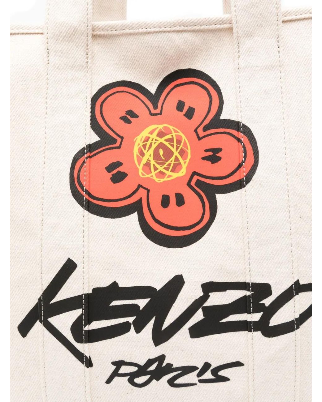 KENZO White X Futura 2000 Utility Boke Flower-Print Tote Bag
