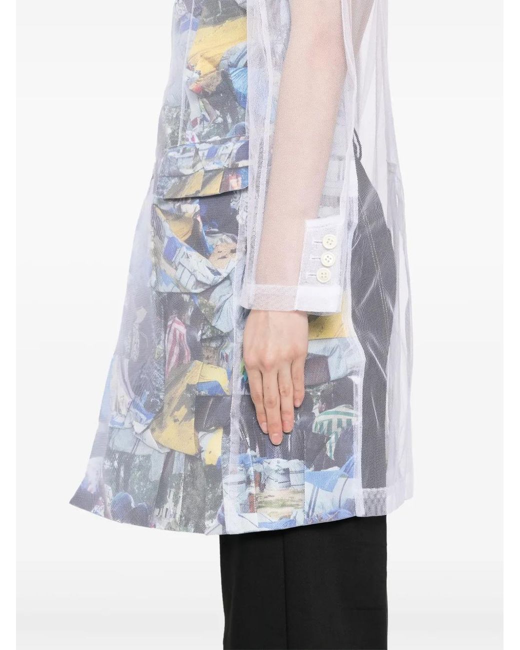 Abrigo Estampado Comme des Garçons de color Blue