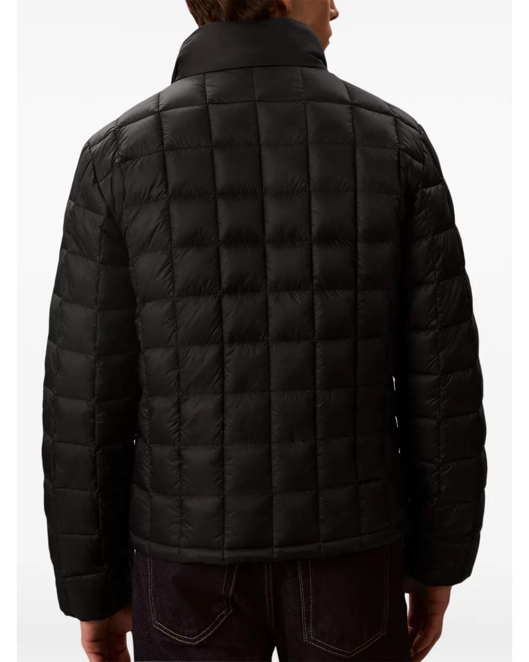 Calvin Klein Black Quilted Logo-Print Jacket for men