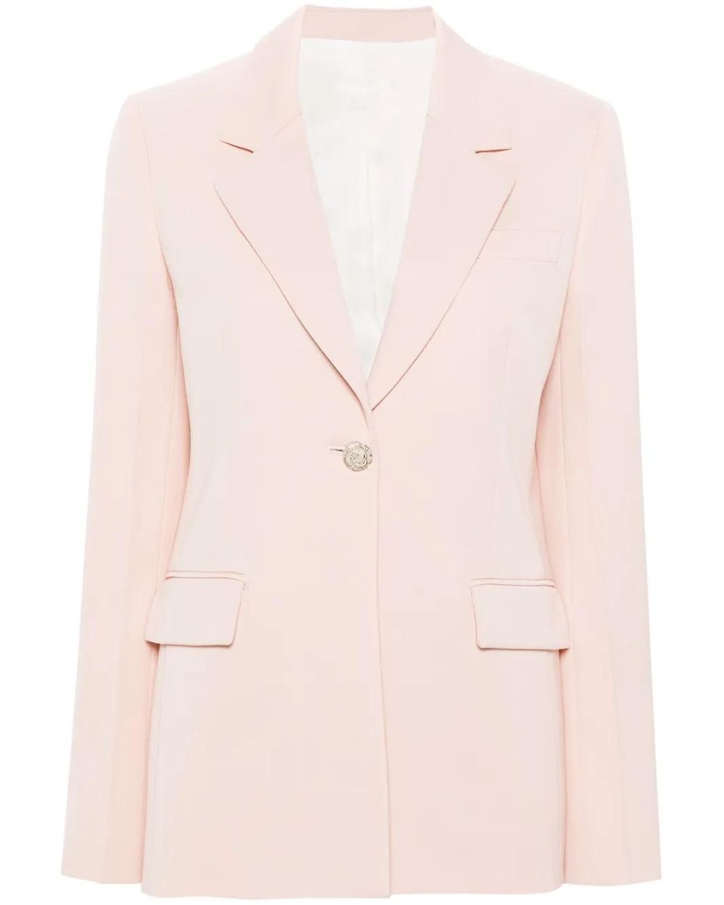Lanvin Pink Peach Wool Interlock Jacket