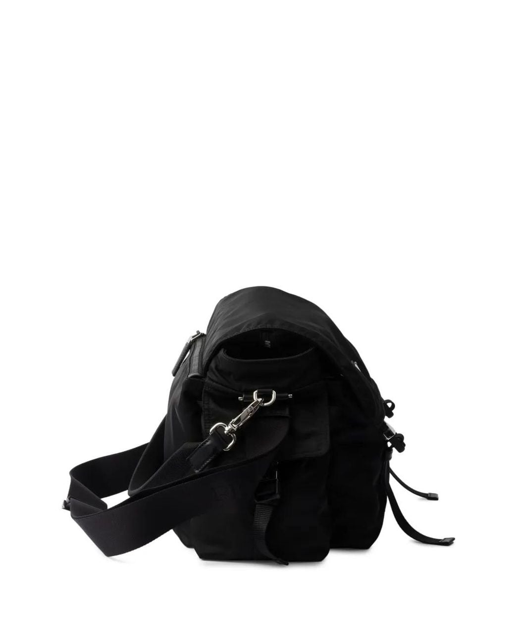 Prada Black Explore Re-Nylon And Leather Crossbody Bag for men
