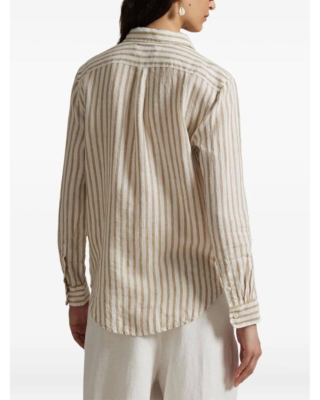Polo Ralph Lauren Natural Striped Button-Up Shirt
