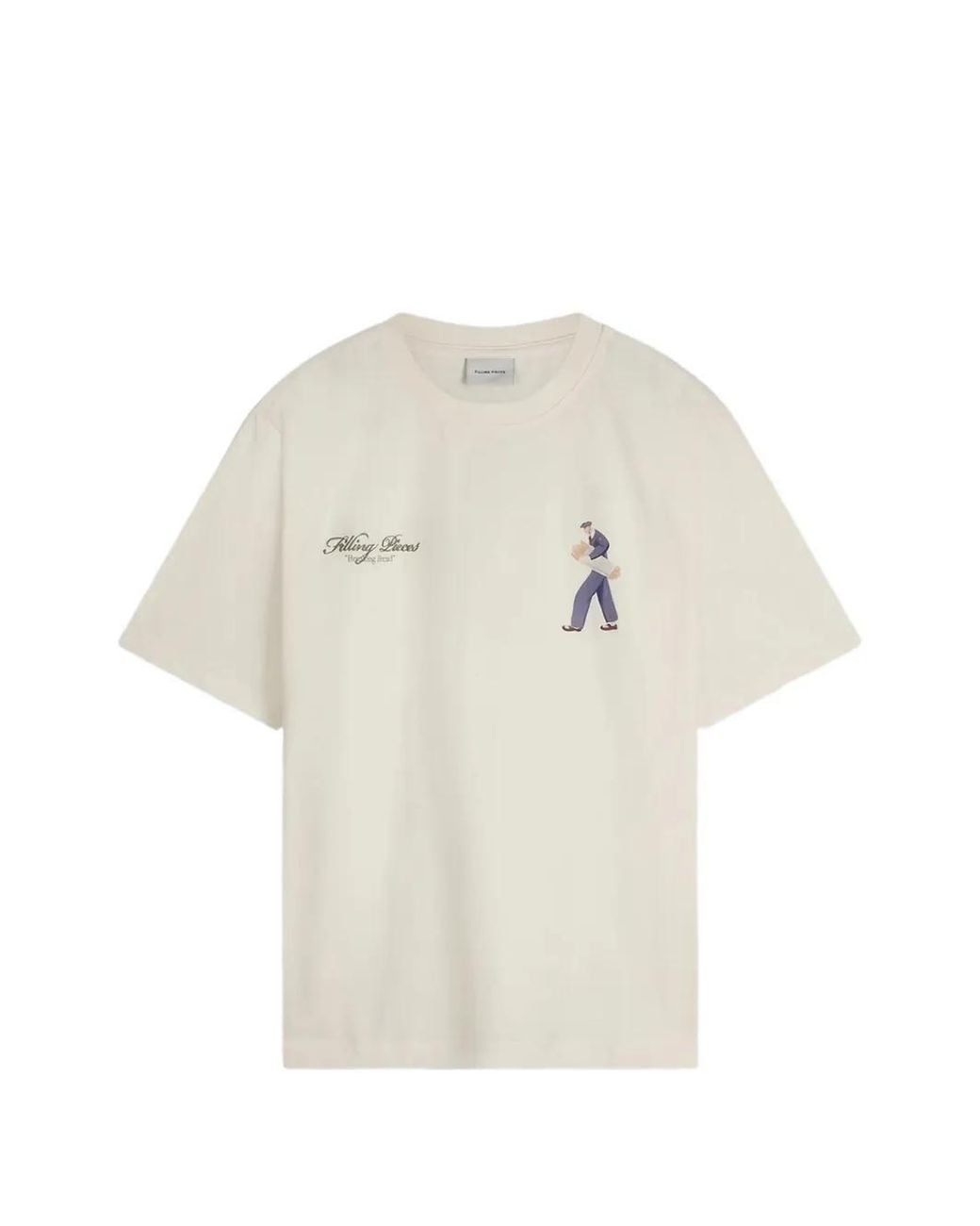 Filling Pieces White Graphic-Print T-Shirt for men