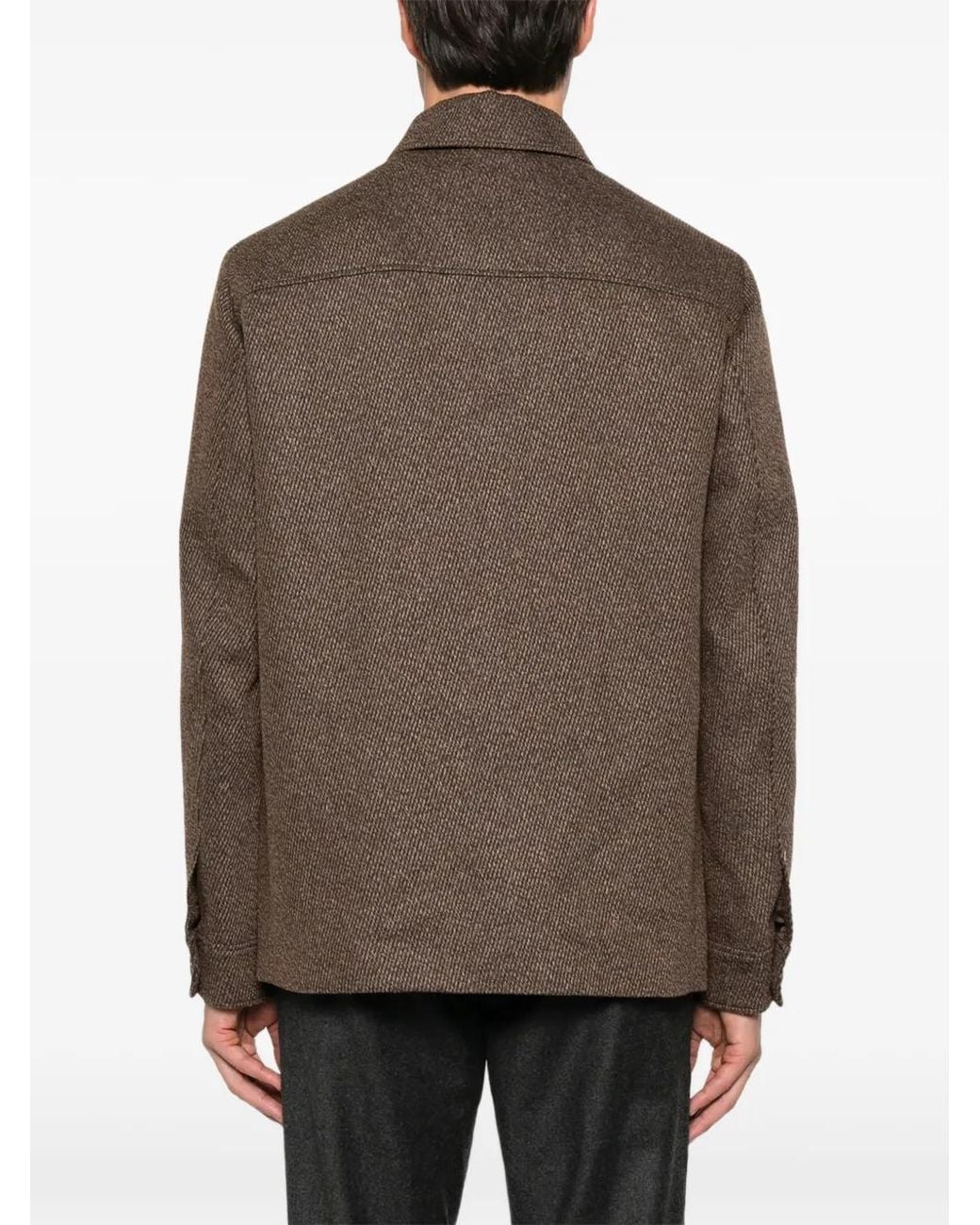 Loro Piana Brown Andover Button-Up Jacket for men