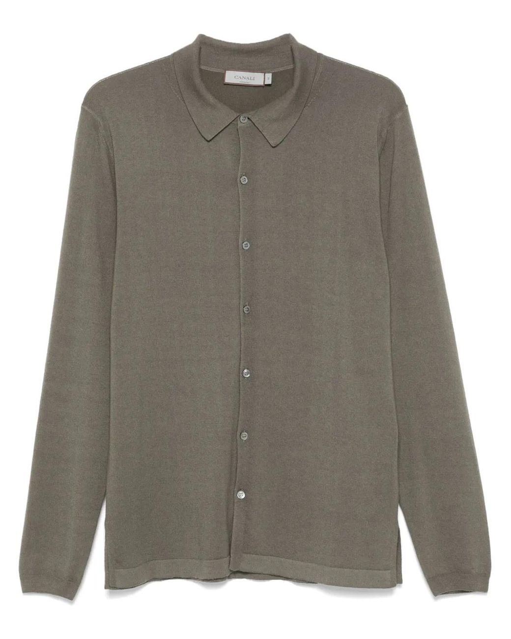 Canali Gray Shirt Sweater for men