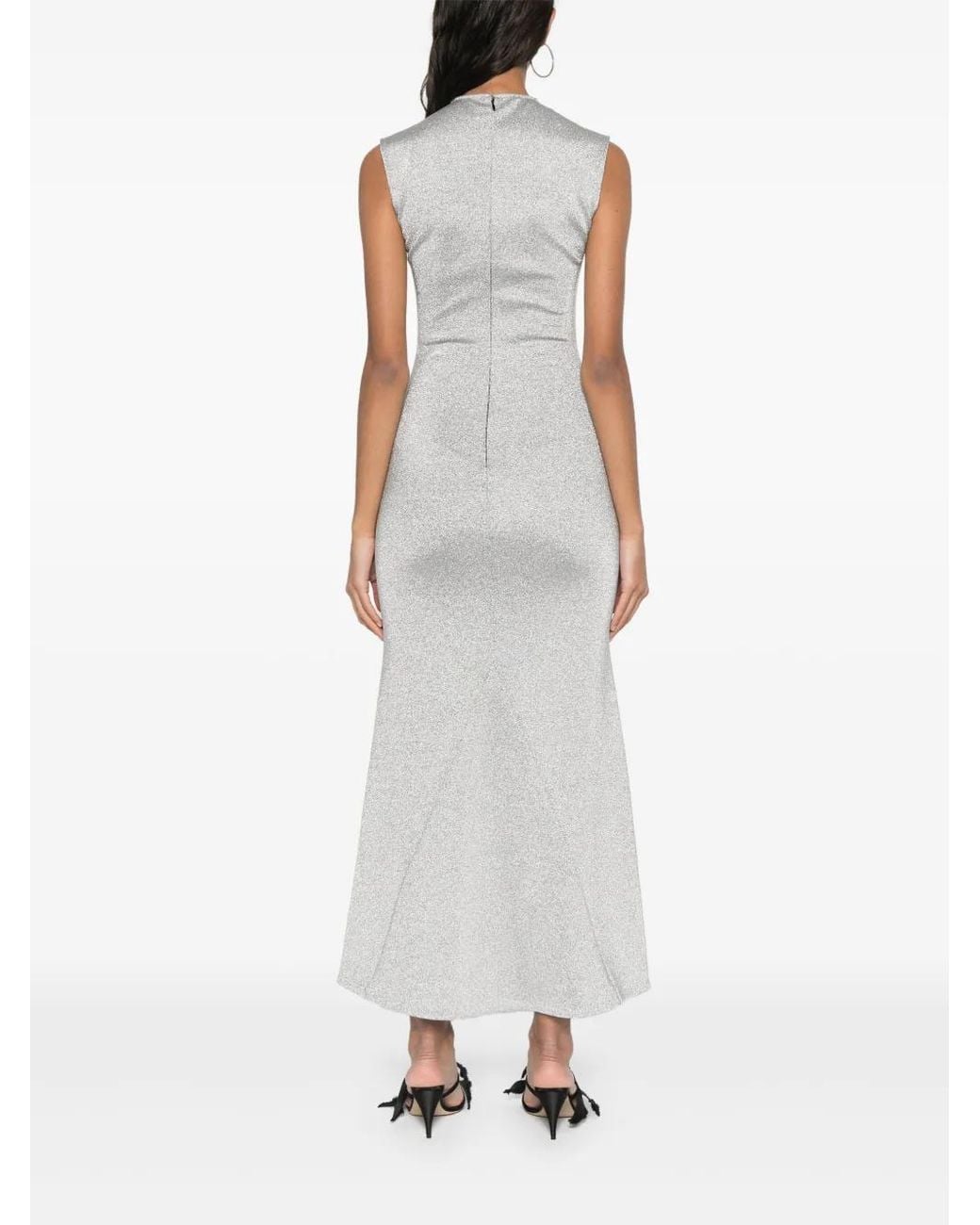 Burc Akyol White Jersey Maxi Dress