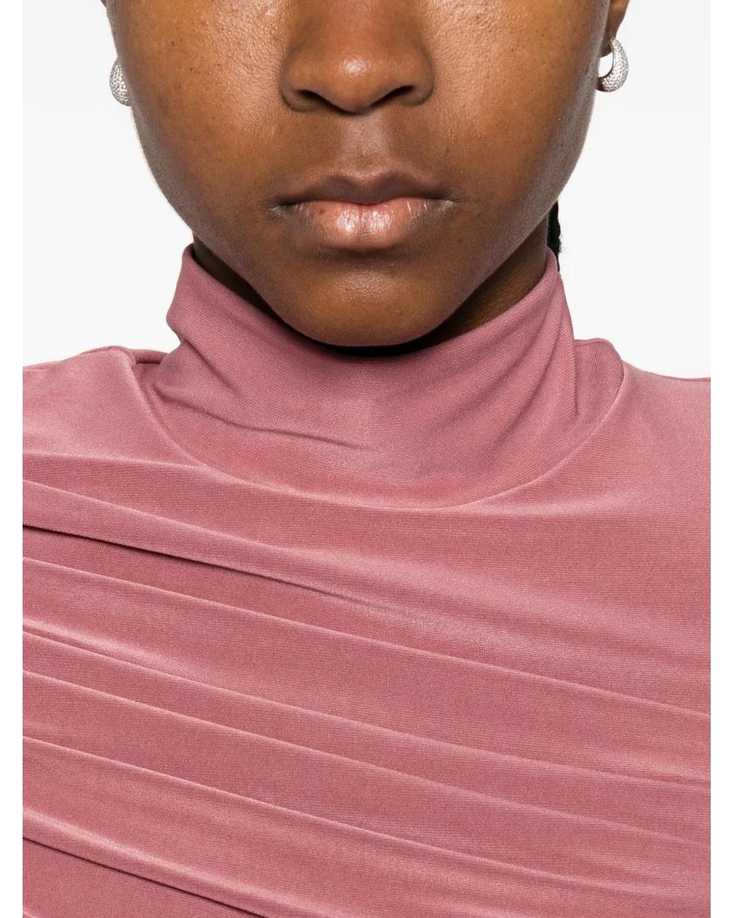 MITILIANE COUTURE Pink Draped Mini Dress