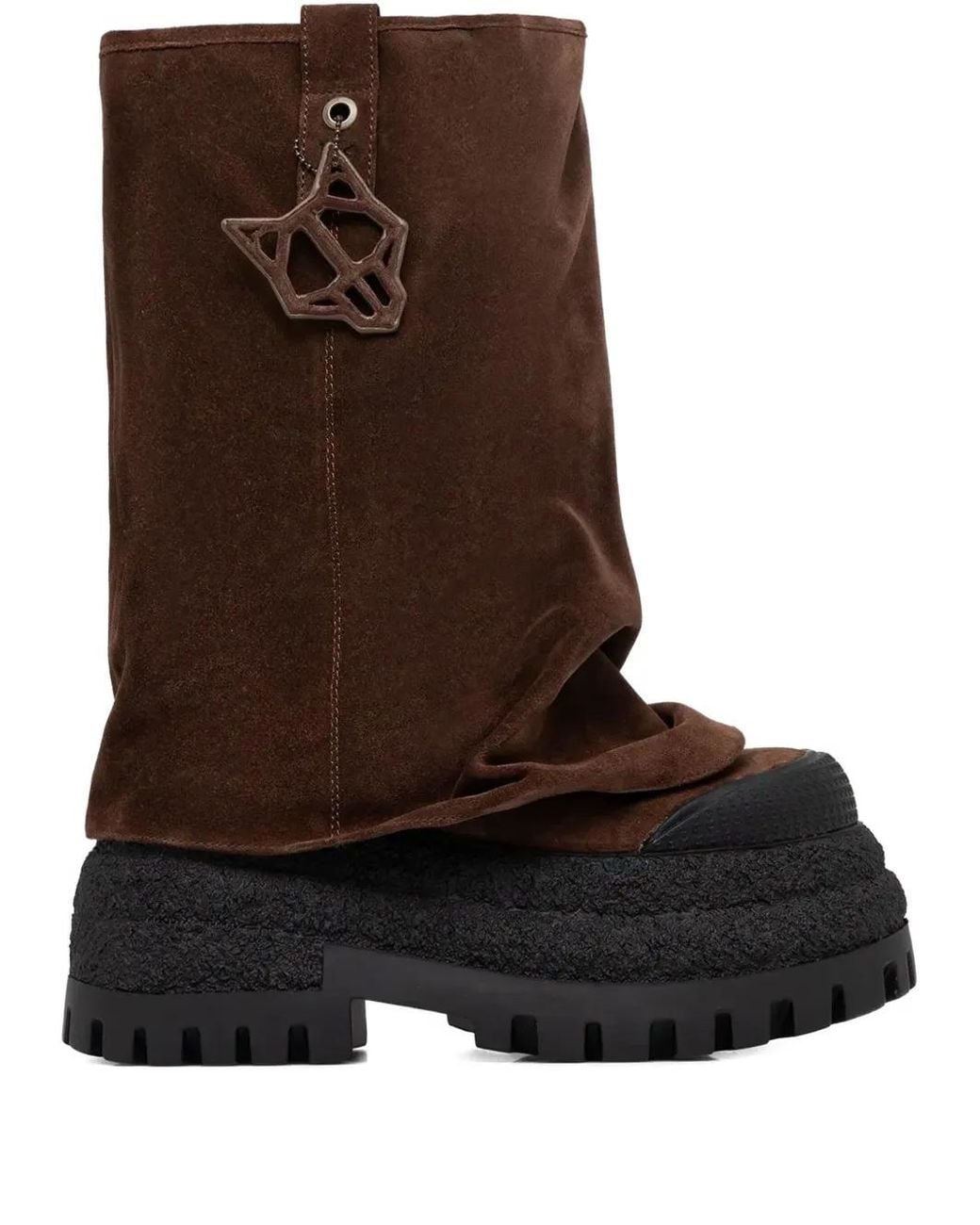Naked Wolfe Brown 90Mm Disturb Suede Boots