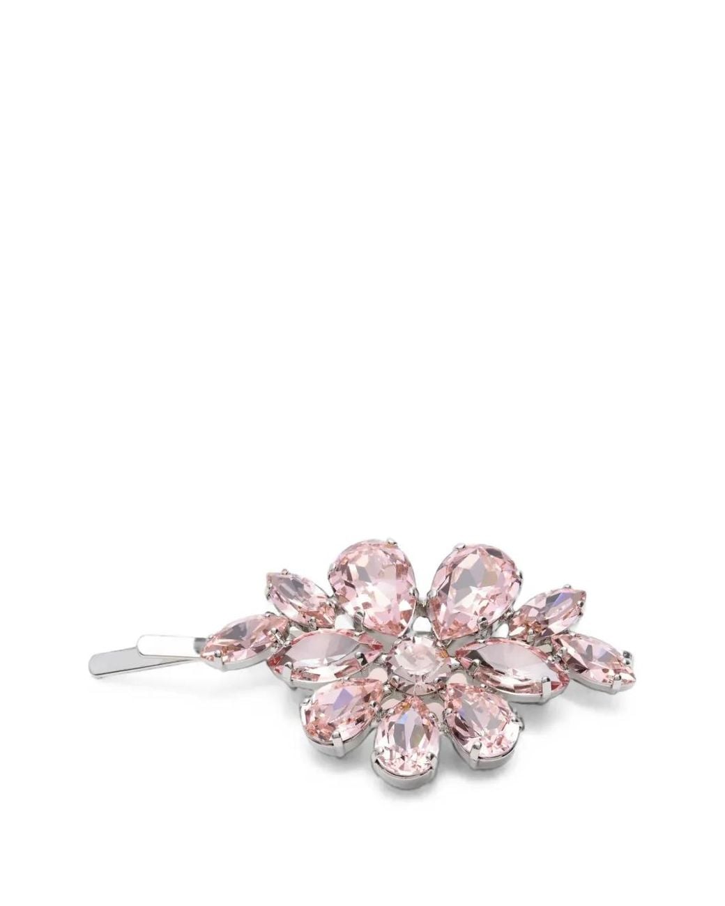 Simone Rocha Pink Hellebore Crystal-Embellished Hair Clip