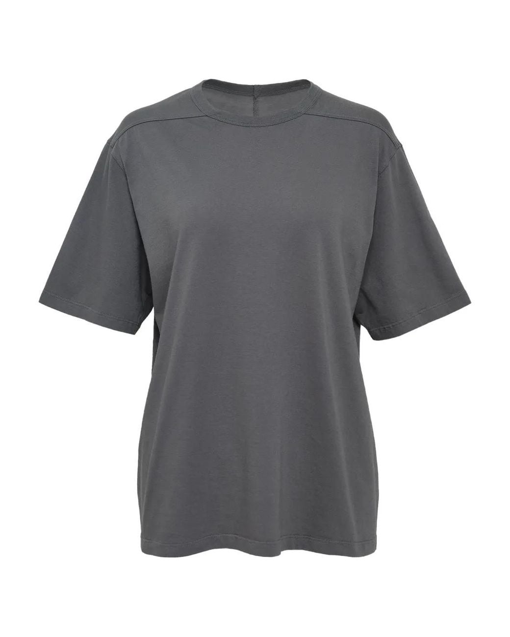 Rick Owens Gray Drop-Shoulder T-Shirt