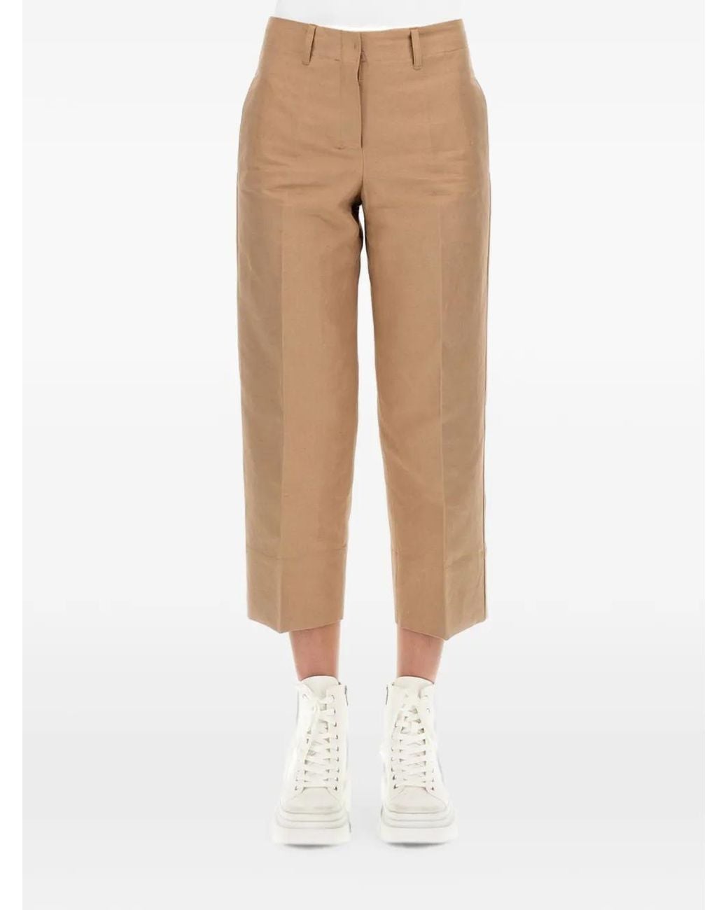 Max Mara Natural Vezzano Cropped Trousers
