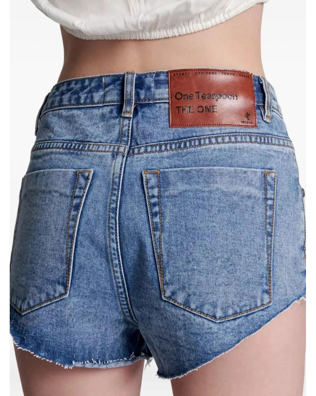 One Teaspoon Blue Outlaws Denim Shorts