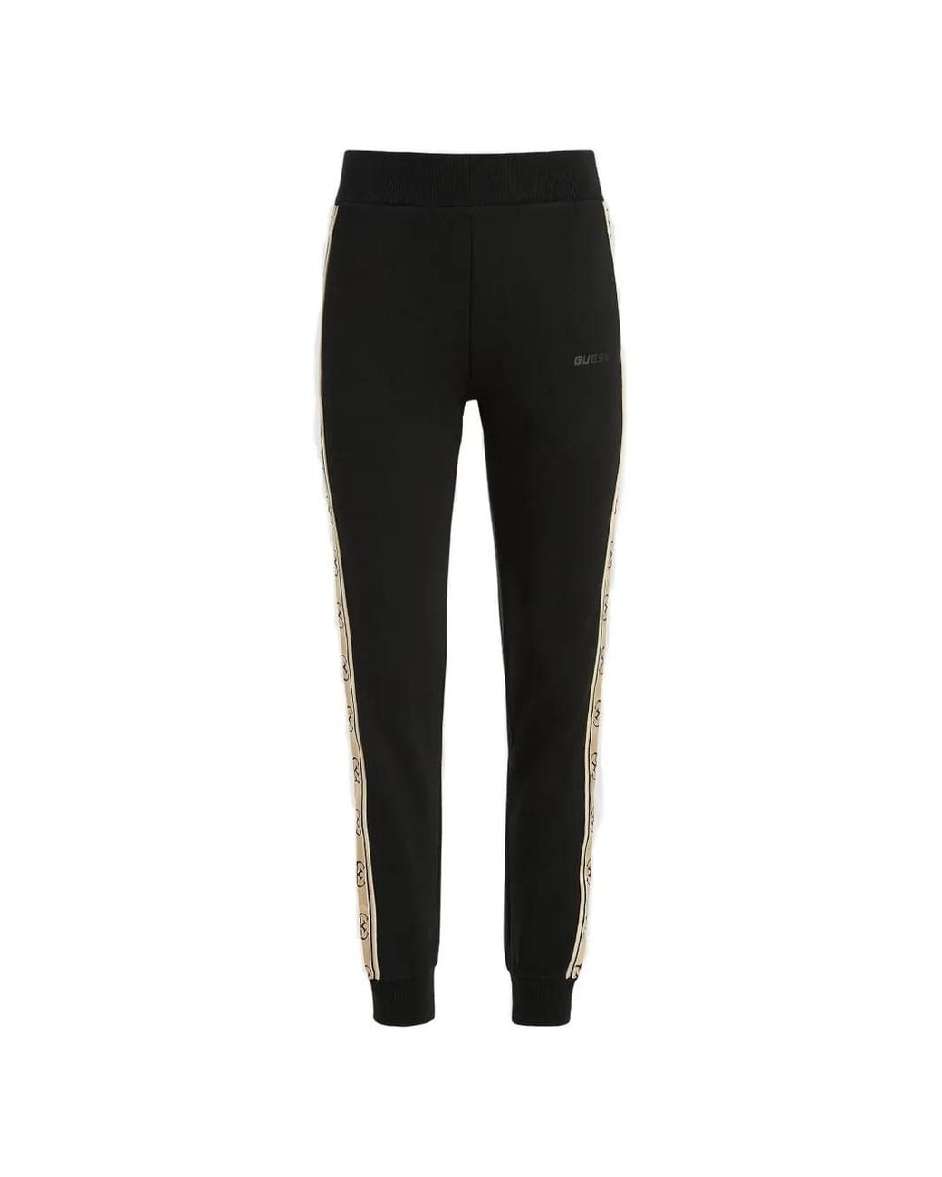 Guess Black Logo-Tape Track Pants