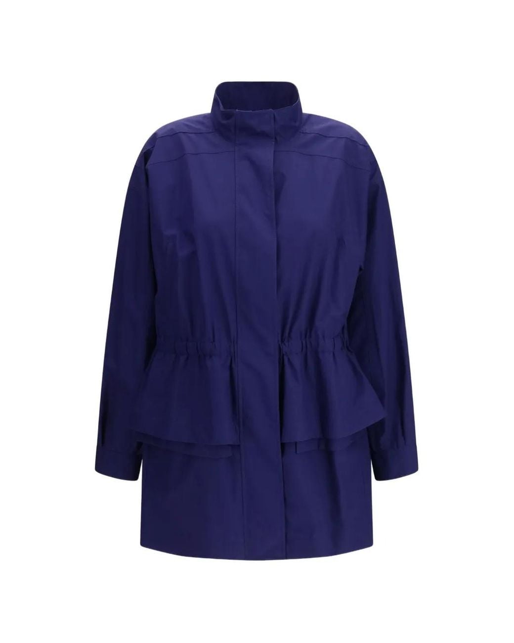 Fendi Blue Elasticated-Waist Coat
