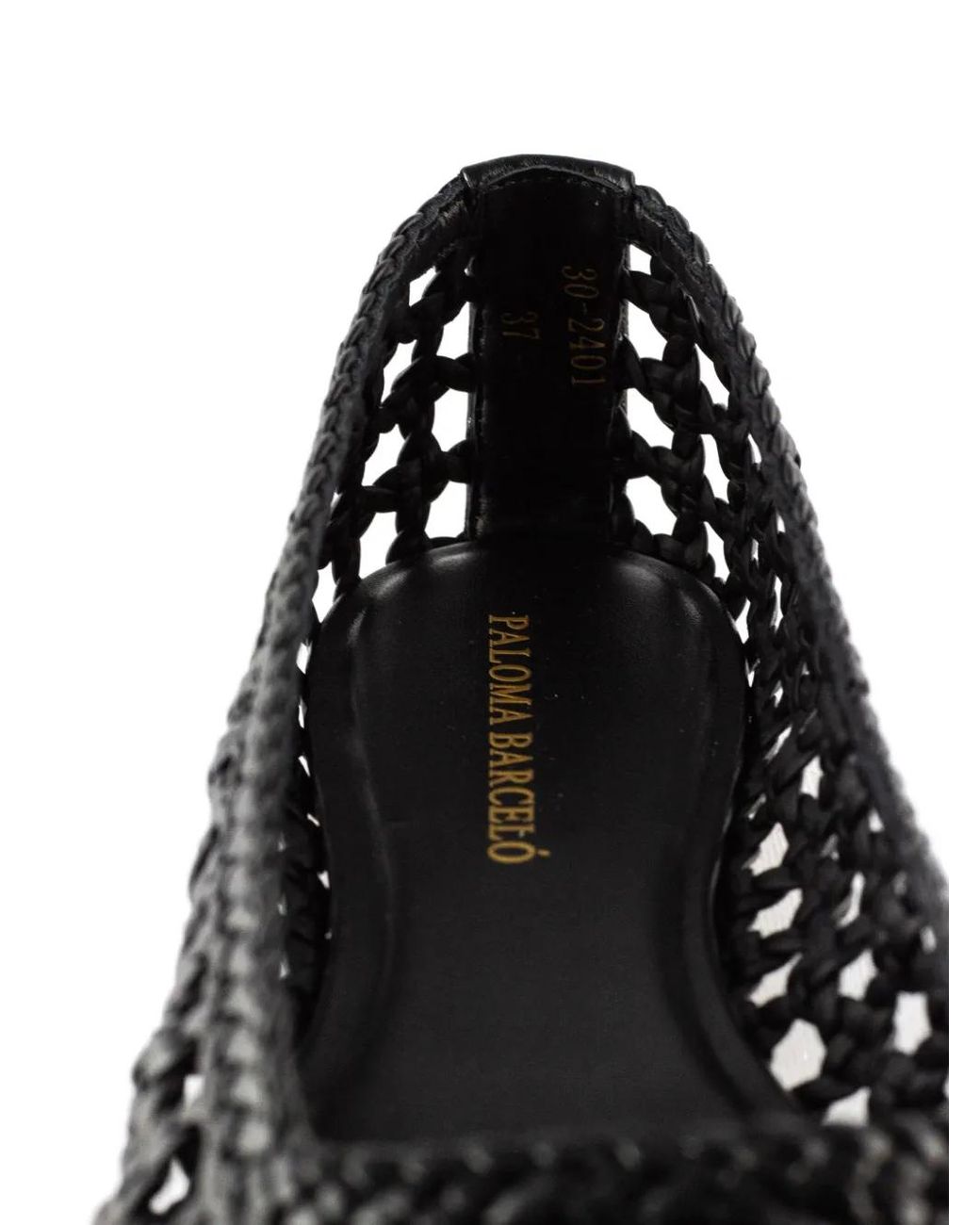 Paloma Barceló White Woven Ballet Flats
