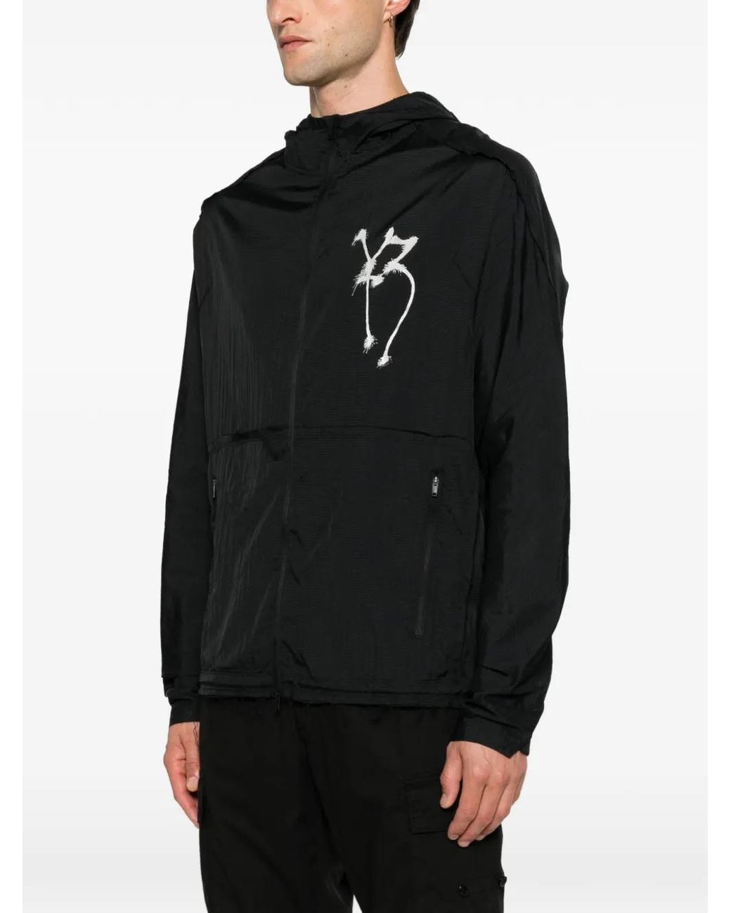 Y-3 Black Nylon Running Jacket for men