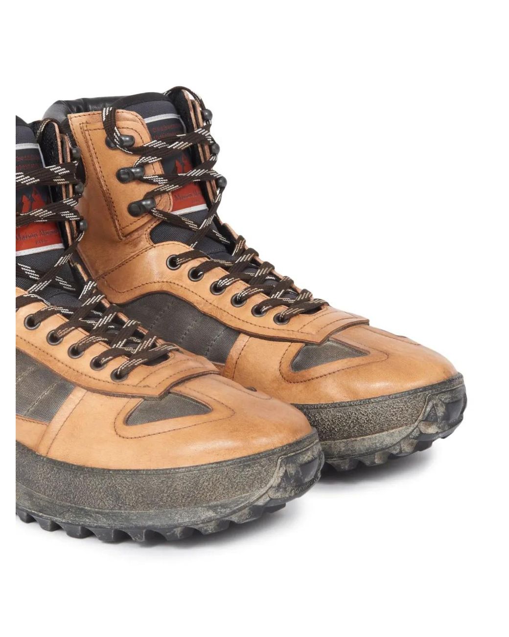 Maison Margiela Brown Climber High-Top Leather Sneakers for men