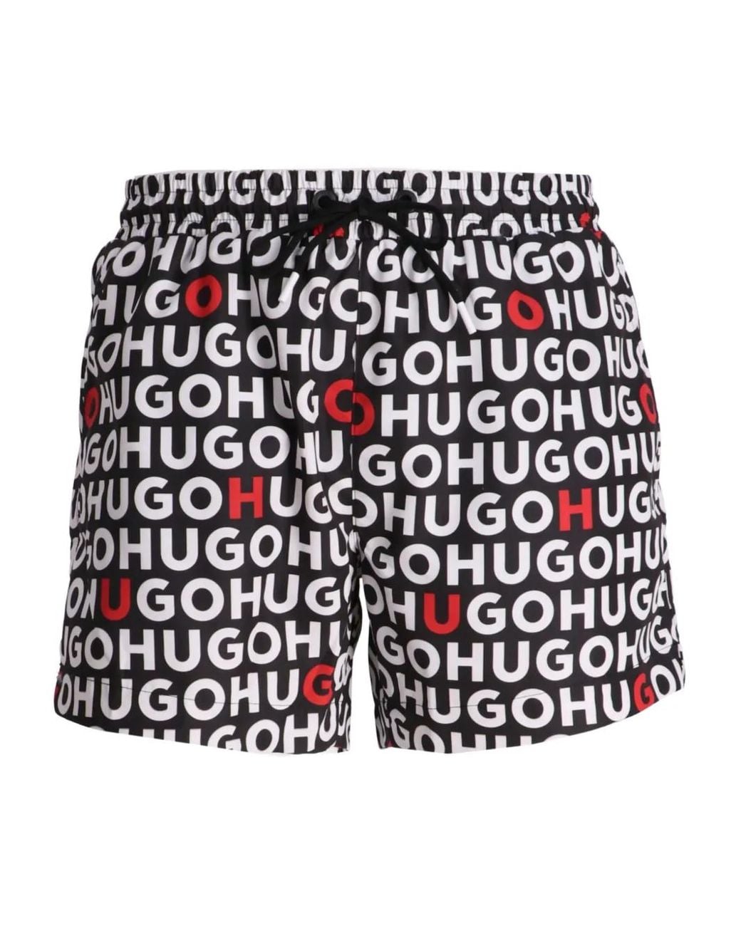 HUGO Black Tortuga Swim Shorts for men