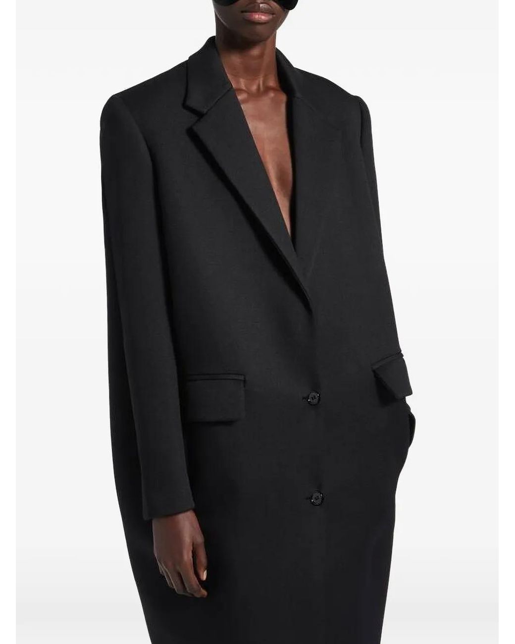 Balenciaga Black Long Sack Coat
