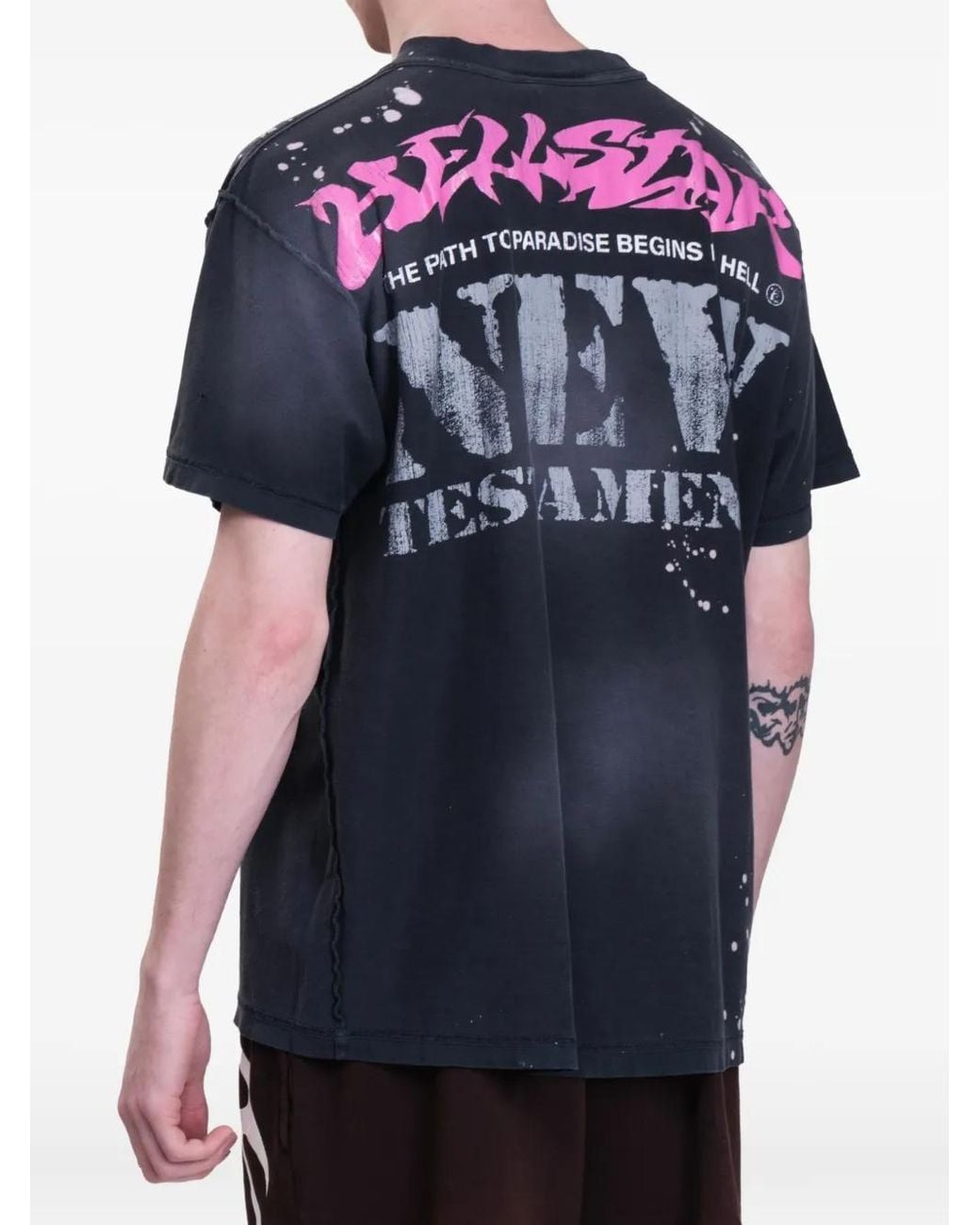 HELLSTAR New Testament T-Shirt in het Blue voor heren