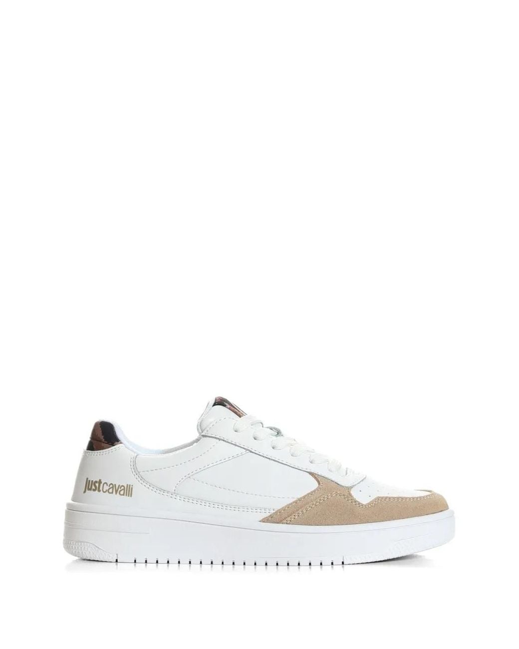 Just Cavalli White Logo-Detail Sneakers
