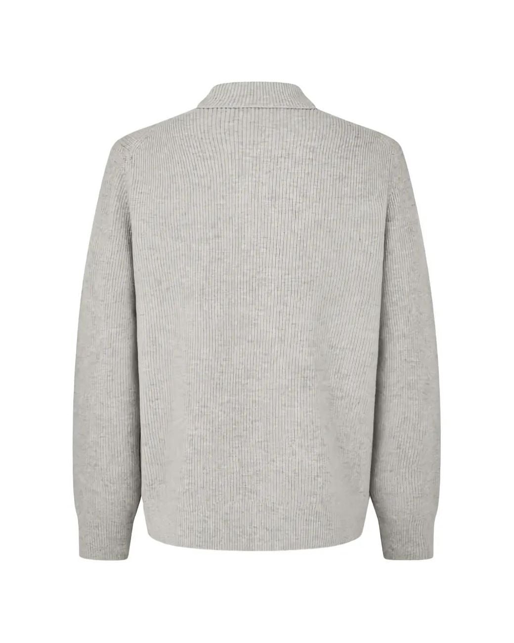 Samsøe & Samsøe Gray Saisaks Half-Zip Sweater for men