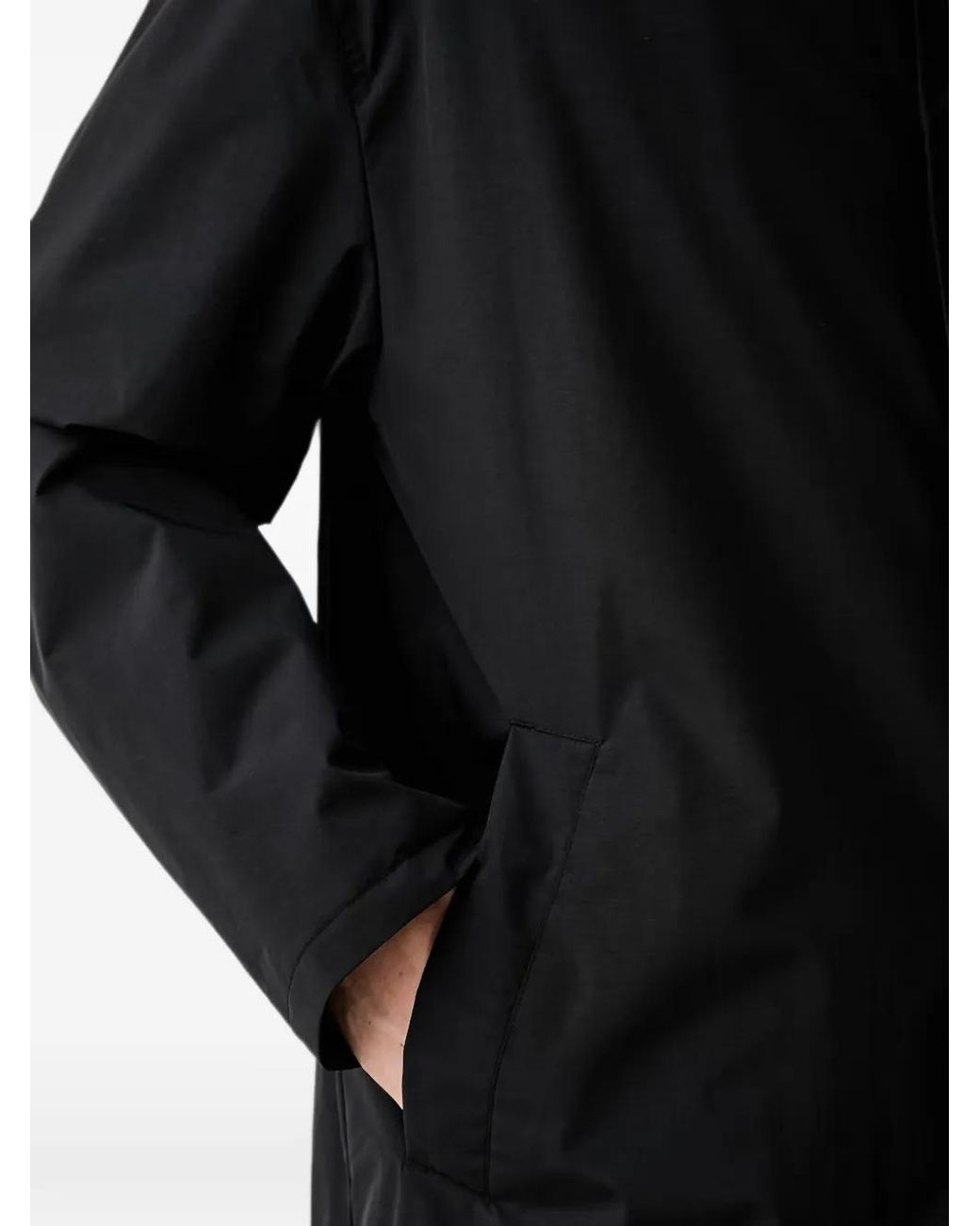 Les Deux Black Quilted-Lining Single-Breasted Coat for men