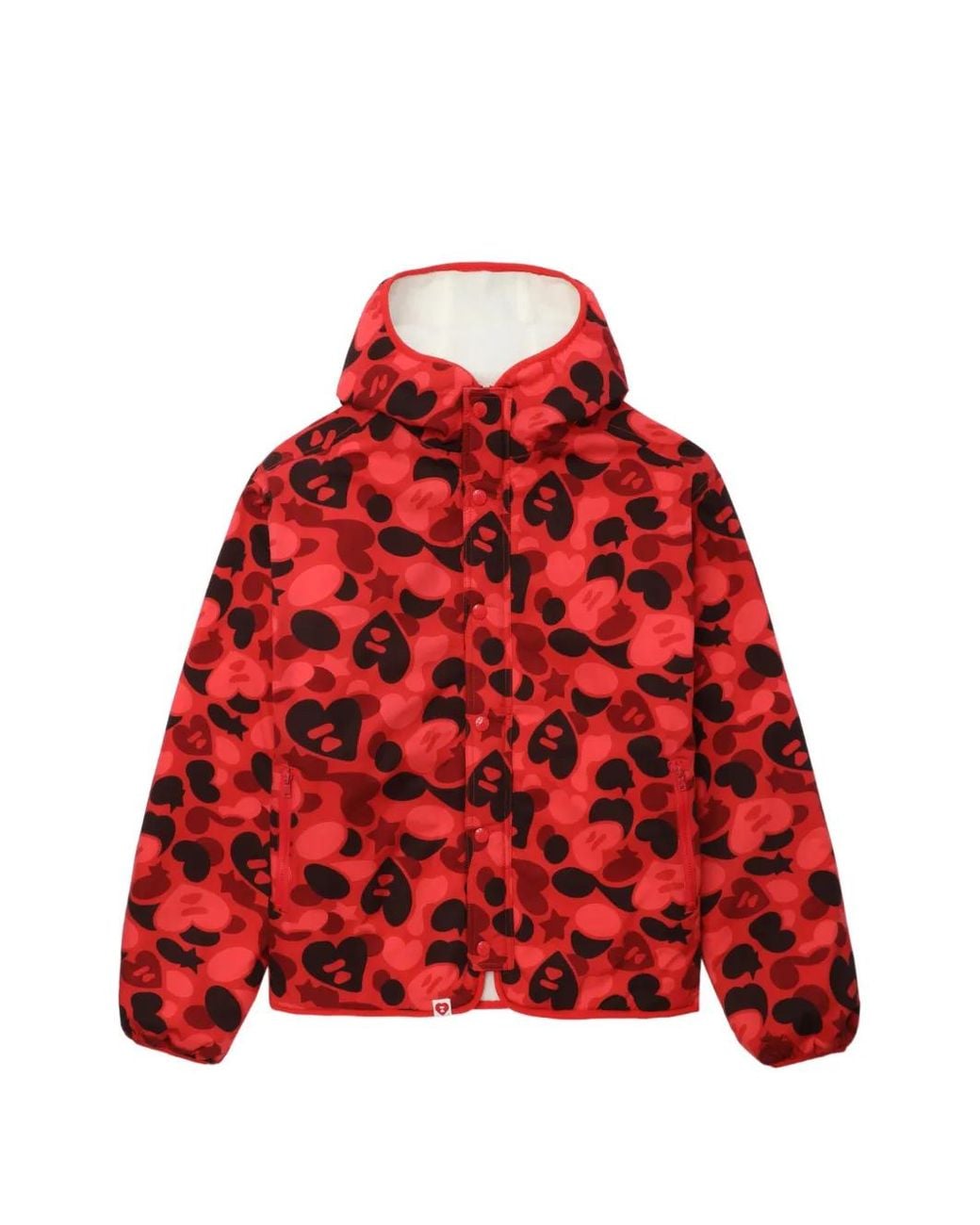 A Bathing Ape Red Apee Hooded Camouflage Jacket
