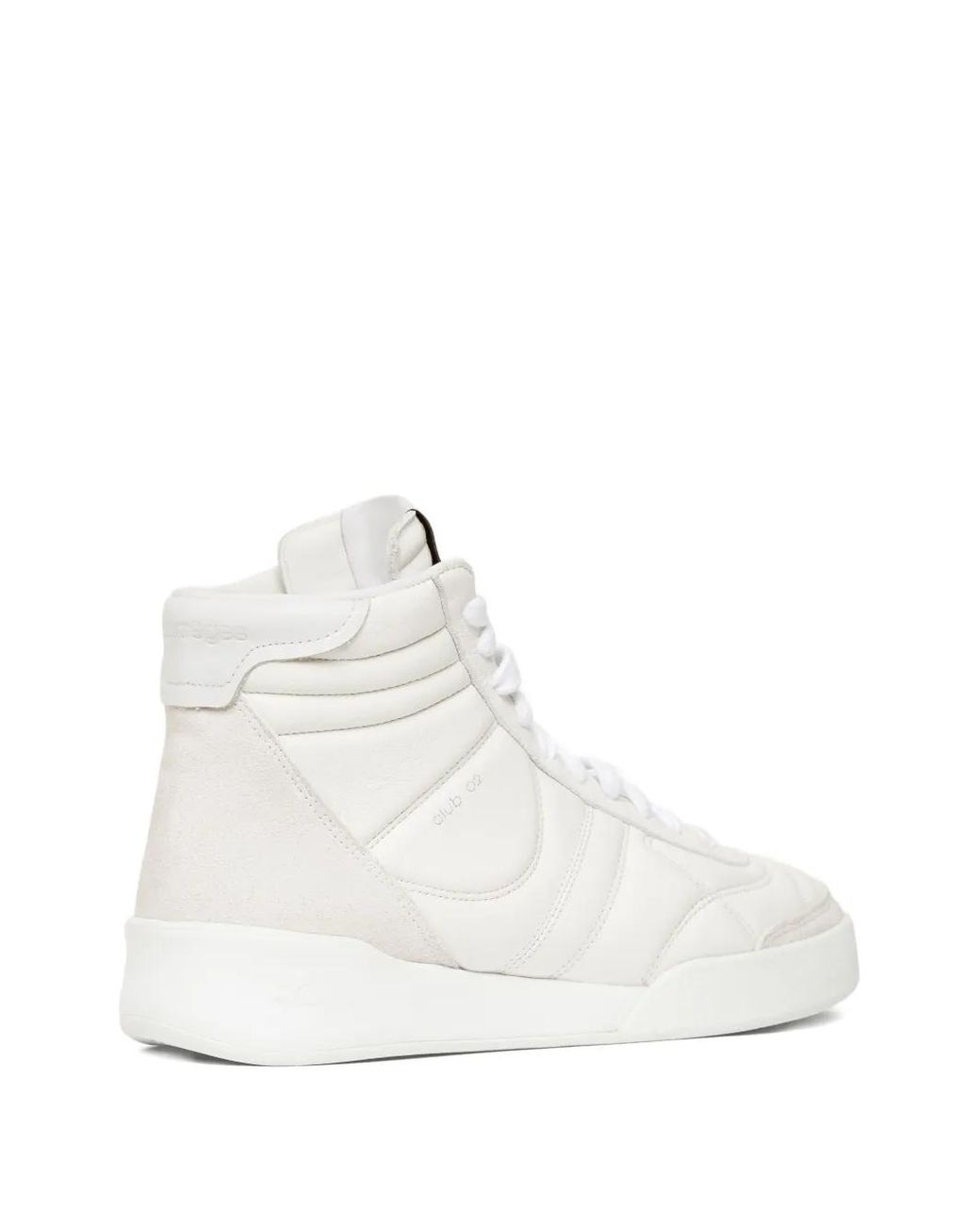 Courreges White Padded Leather Sneakers