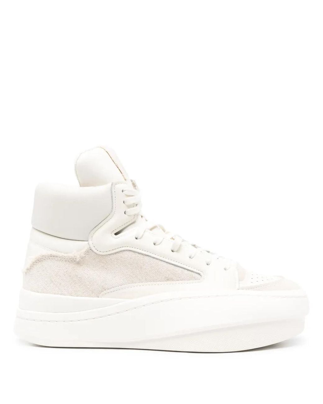 Y-3 White Centennial Contrast-Panel Sneakers