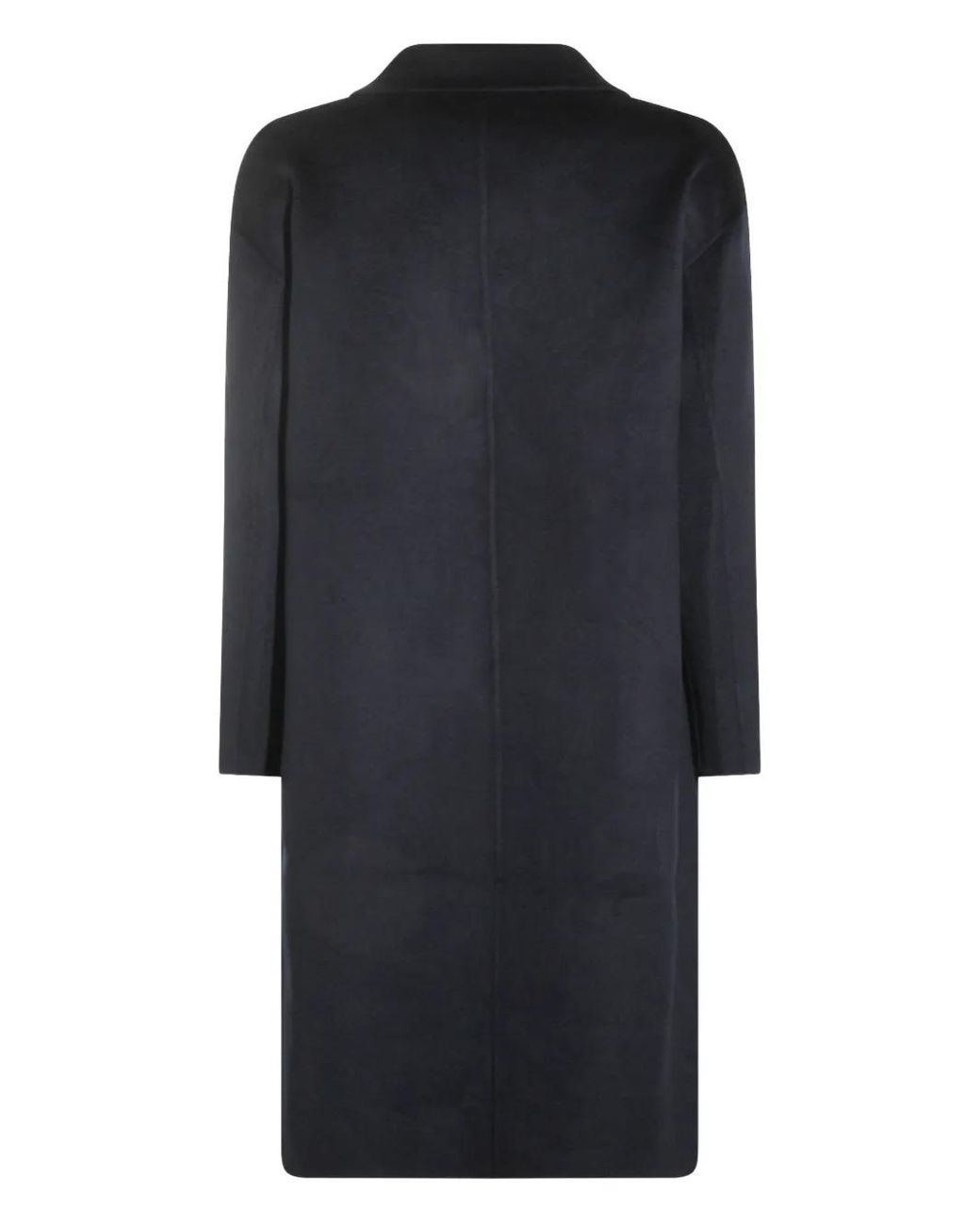 Kujten Black Double-Breasted Wool Coat