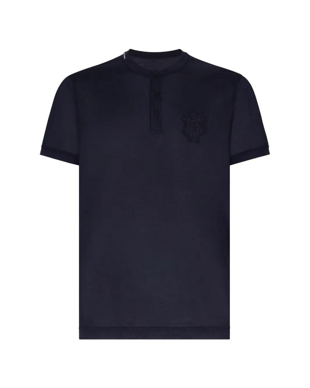 Dolce & Gabbana Black Heraldic Dg Logo-Embroidered T-Shirt for men