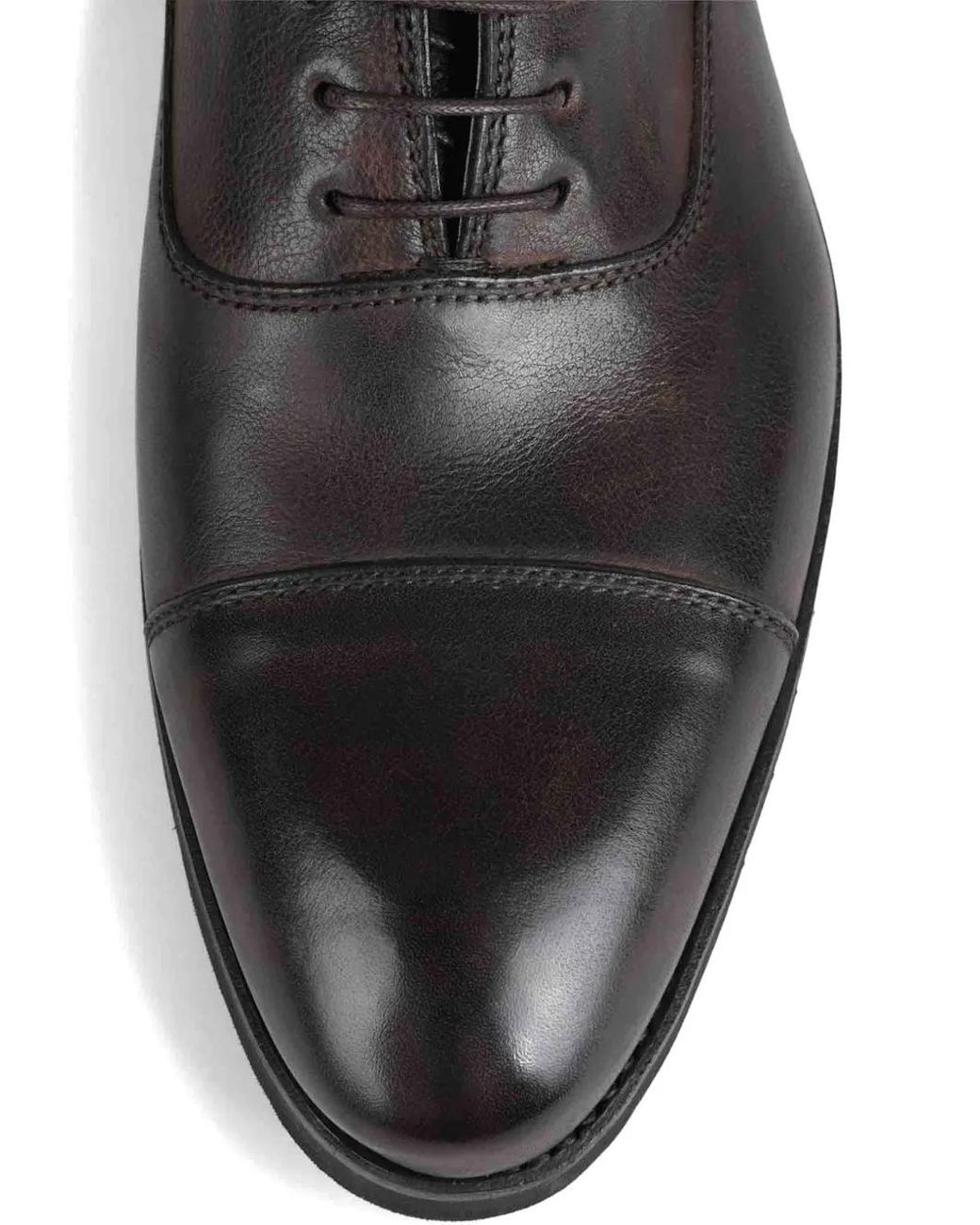 Bontoni Brown Savoia Cap-Toe Shoes for men