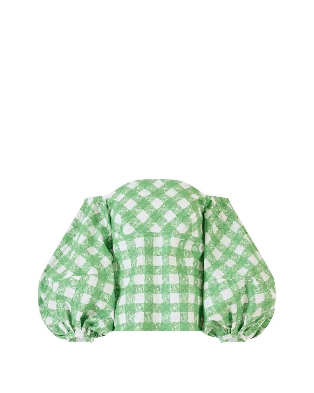 Rosie Assoulin Green Blouse À Manches Ballon