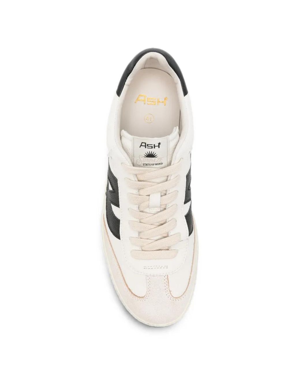 Ash White Logo-Patch Sunset Sneakers for men