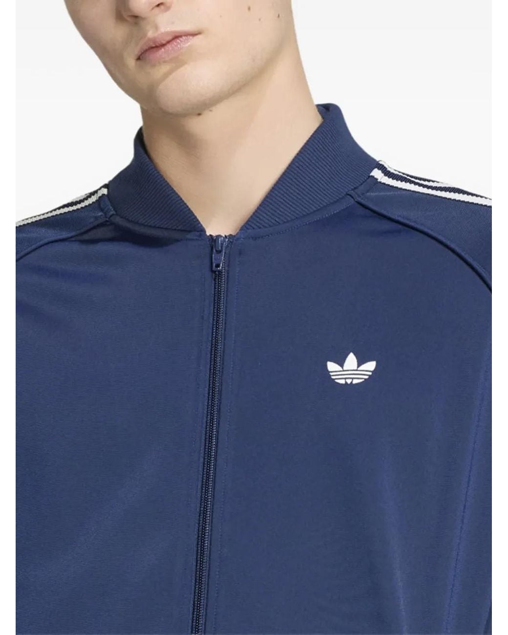 Adidas Blue Britcore Superstar Zip-Up Sweater for men