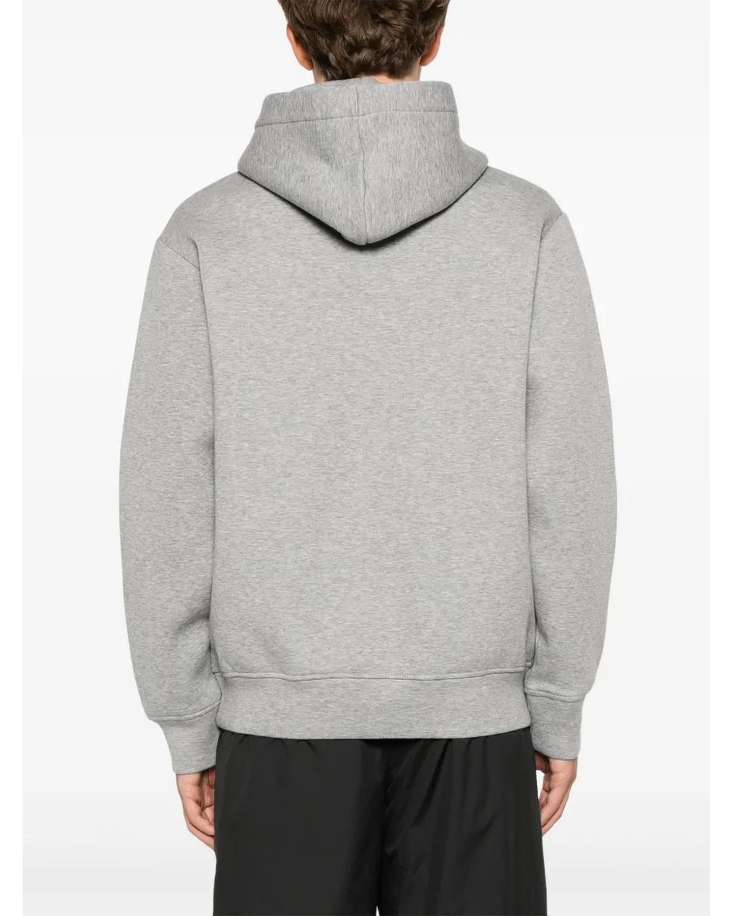 The North Face Gray Rubberised-Logo Hoodie for men