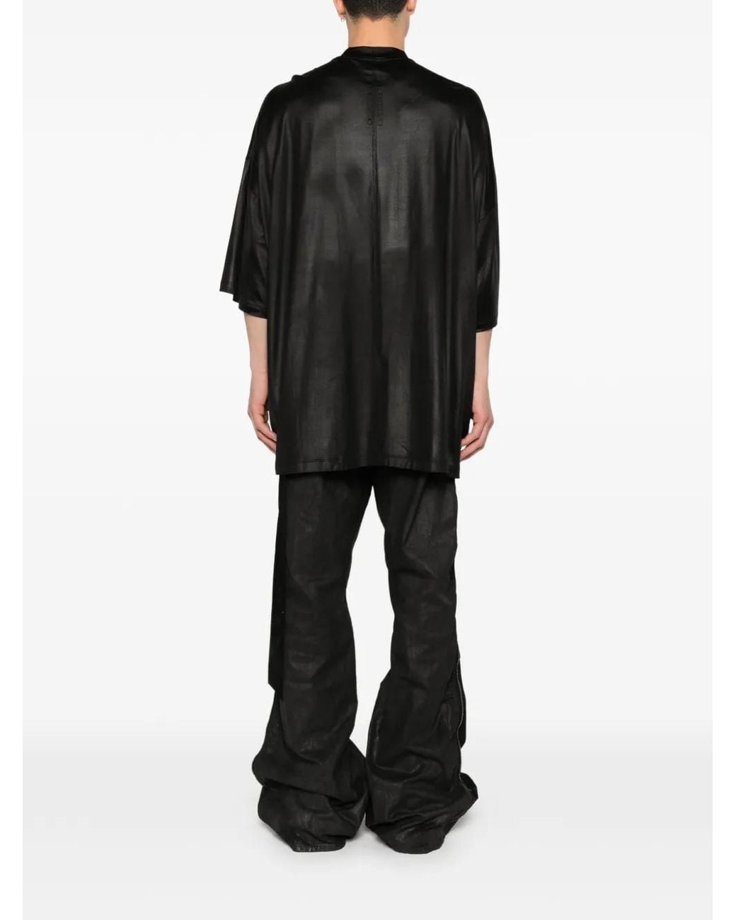 Rick Owens Black Tommy T Tie-Detail T-Shirt for men