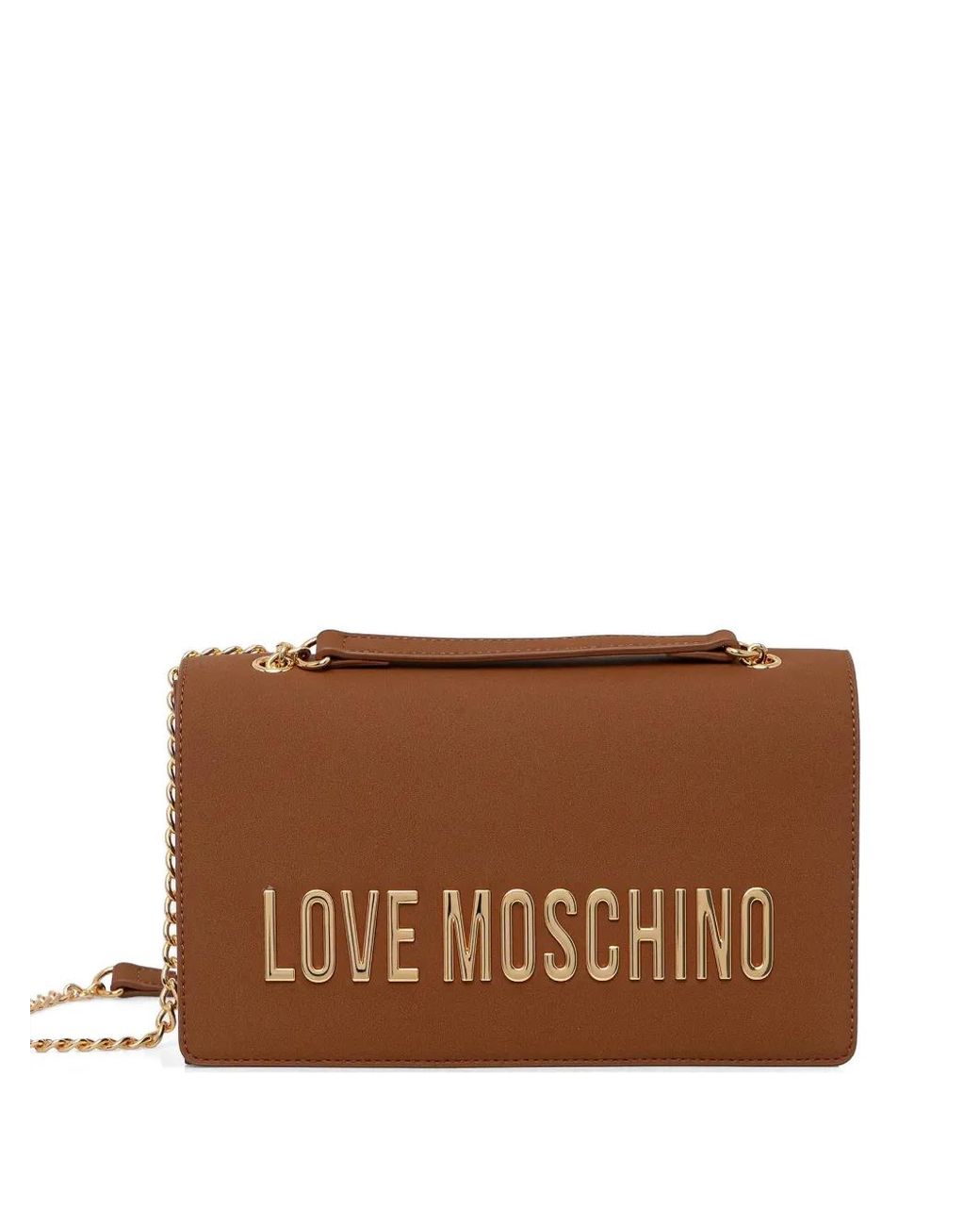 Love Moschino Brown Chain-Strap Cross Body Bag