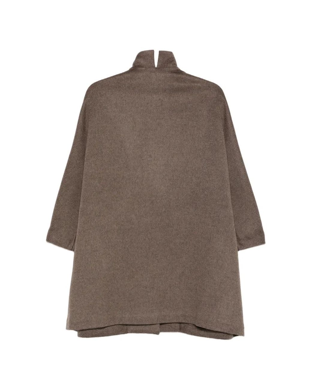 Daniela Gregis Brown Button-Up Cashmere Coat