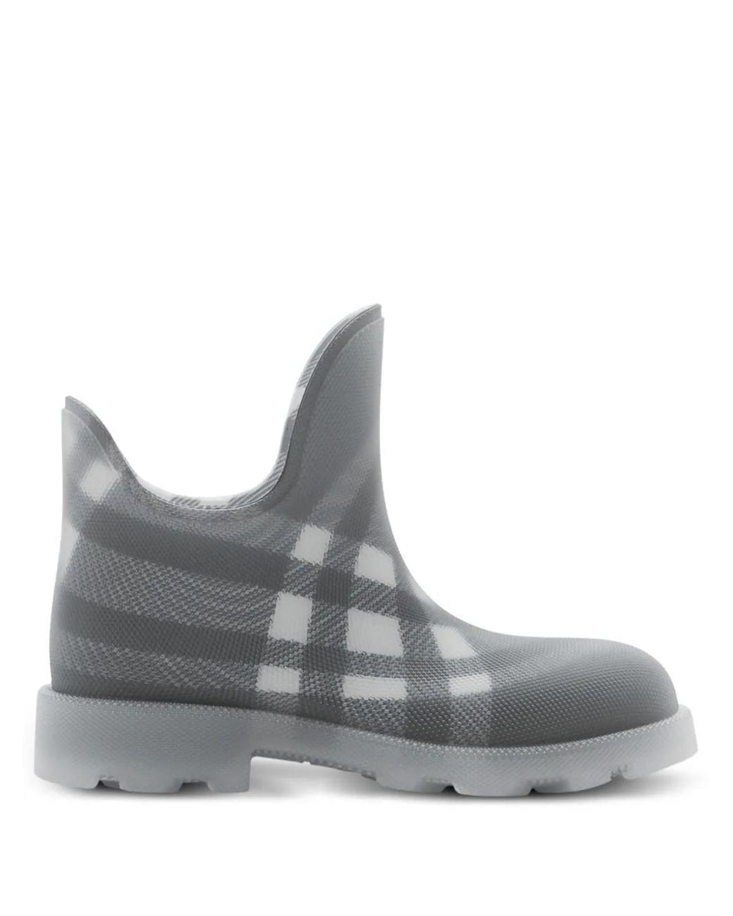 Burberry Gray Low Marsh Rubber Boots